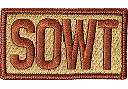 USAF SOWT Letters (Special Operation Weather Team)Spice Brown OCP Scorpion Patch With Velcro